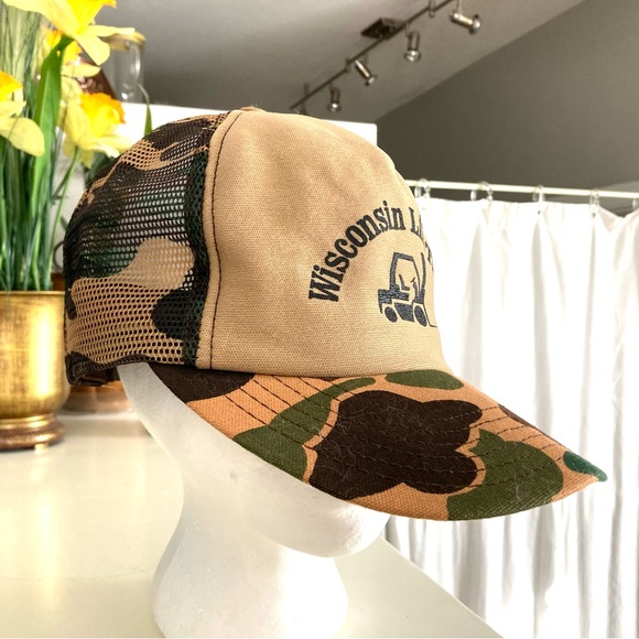 Vintage WISCONSIN LIFT TRUCK Camoflage Trucker Cap - Picture 2 of 11